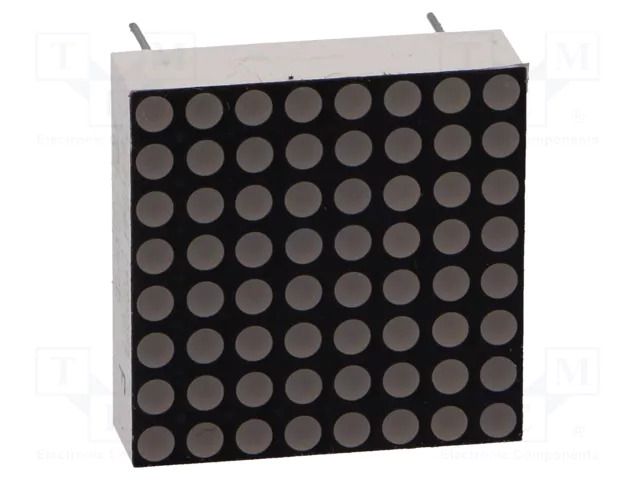 Display: LED; matrix; 8x8; red; 3÷4.5mcd; cathode; 20x20mm; 1.8÷2.4V LUCKYLIGHT KWM-20881CSB
