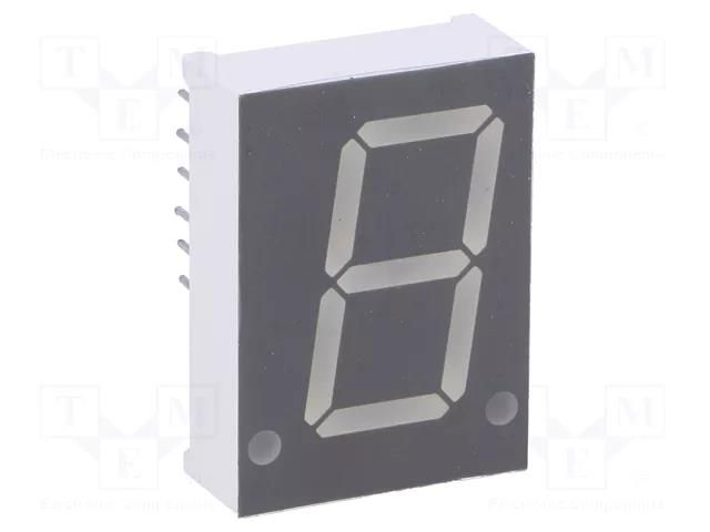 Display: LED; 7-segment; 20.4mm; 0.8"; No.char: 1; red; 3.2÷4mcd LUCKYLIGHT KW1-802CSA