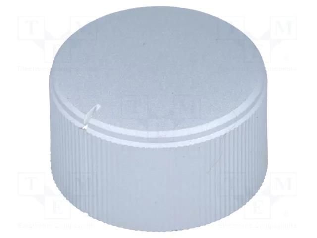 Knob; with pointer; aluminium,plastic; Øshaft: 6mm; Ø25x15mm CLIFF KMK25S