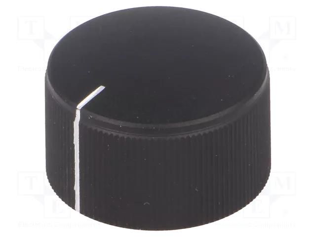 Knob; with pointer; aluminium,plastic; Øshaft: 6mm; Ø25x15mm CLIFF KMK25B