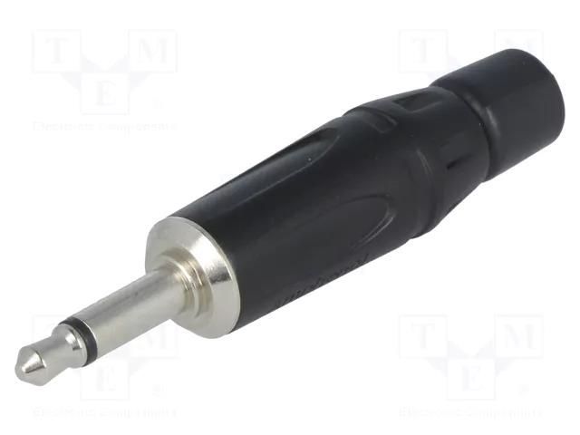 Connector: Jack 3,5mm; plug; male; mono; ways: 2; straight; black AMPHENOL KM2PB