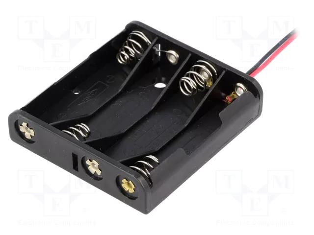 Holder; AAA,R3; Batt.no: 4; on panel; cables; 150mm KEYSTONE KEYS2482