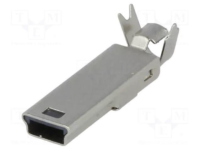 Connector: USB B mini; plug; for cable; soldering; straight; 1A KEYSTONE KEYS935