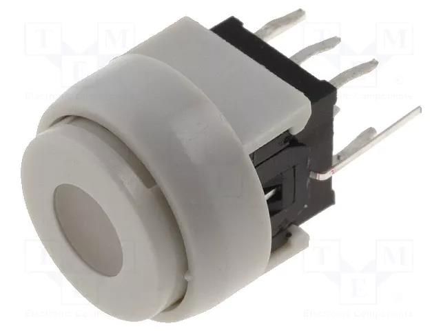 Switch: keypad; Pos: 2; DPDT; 0.1A/30VDC; white; LED; white; THT; 1.5N HIGHLY ELECTRIC PB6136FBL-5