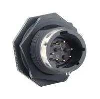 CIRCULAR CONN, RCPT, 8POS, JAM NUT UTGX712E8P