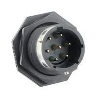 CIRCULAR CONN, RCPT, 7POS, JAM NUT UTGX714E7P