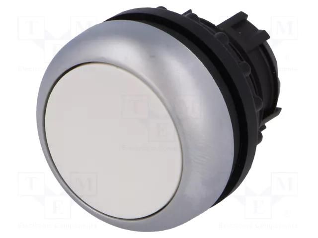 Switch: push-button; 22mm; Stabl.pos: 1; white; none; IP67; flat EATON ELECTRIC M22-D-W