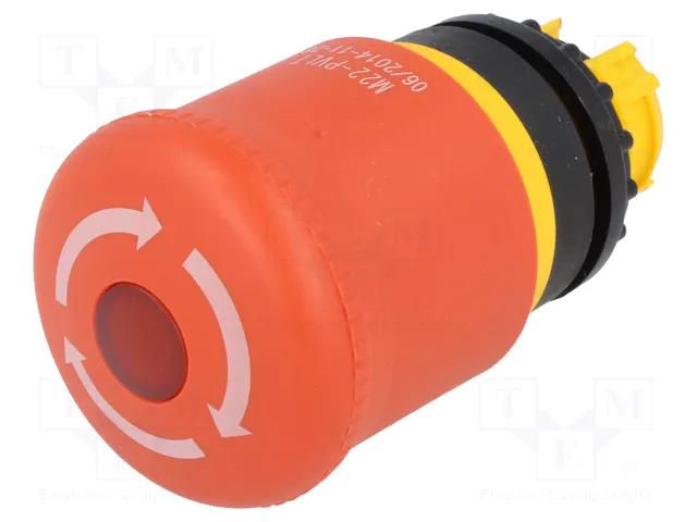 Switch: emergency stop; 22mm; Stabl.pos: 2; red; M22-LED; IP66 EATON ELECTRIC M22-PVLT