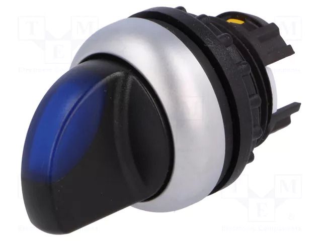 Switch: rotary; 22mm; Stabl.pos: 1; blue; M22-FLED,M22-LED; IP67 EATON ELECTRIC M22-WLK-B