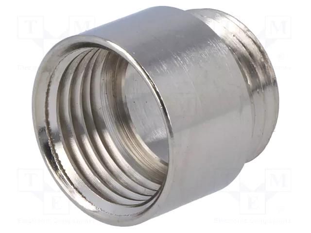 Thread adapter; Int.thread: M16; Ext.thread: PG9; brass; nickel LAPP MA-PG9/M16