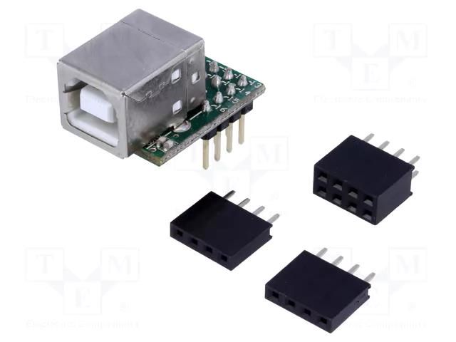 Module: USB; UART; -40÷85°C; 3.3÷5.25VDC; pin strips,USB B FTDI MM232R