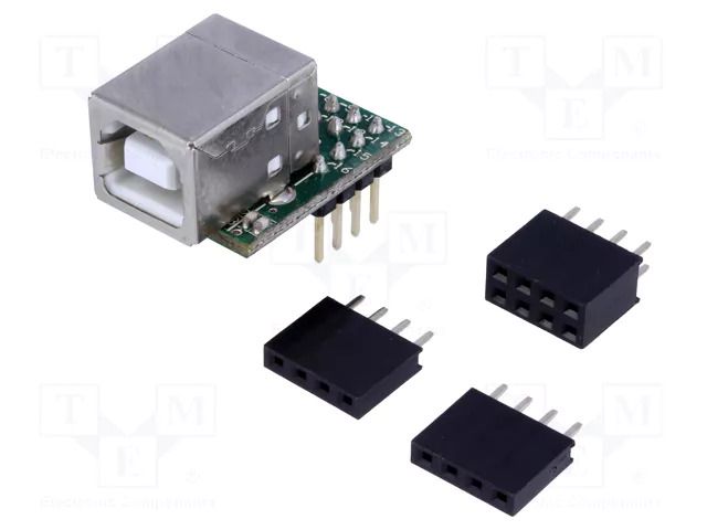 Module: USB; UART; -40÷85°C; 3.3÷5.25VDC; pin strips,USB B FTDI MM232R