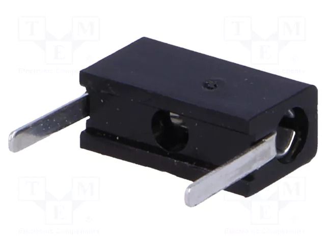 Connector: 2mm banana; socket; 6A; 10.25mm; black; PCB; insulated HIRSCHMANN T&M MPB1-B