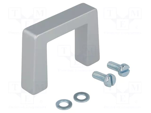 Holder; aluminium; grey; H: 40mm; L: 57.5mm; W: 12.2mm; handle MENTOR MR-268.01
