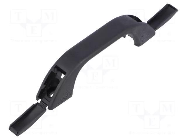 Holder; polypropylene; black; H: 18.7mm; L: 83.1mm; W: 13.7mm; handle MENTOR MR-3044.0665