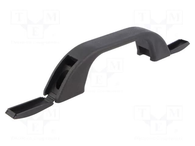 Holder; polypropylene; black; H: 31.5mm; L: 140mm; W: 23.2mm; handle MENTOR MR-3044.1120