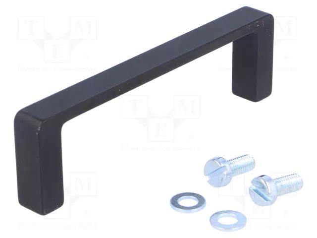Holder; aluminium; black; H: 28mm; L: 98mm; W: 10mm; handle MENTOR MR-3271.1093