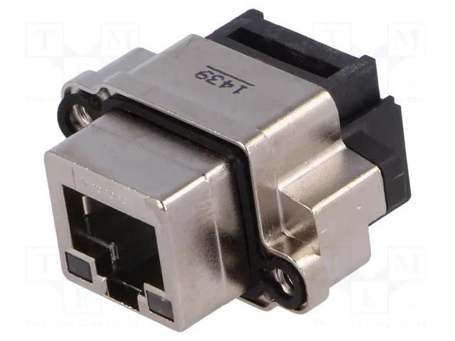 Connector: RJ45; socket; with LED; IP68; for panel mounting; THT AMPHENOL COMMUNICATIONS SOLUTIONS MRJR-5381-01