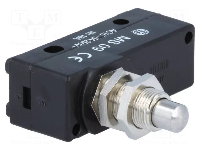 Microswitch SNAP ACTION; 16A/250VAC; with pin; SPDT; ON-(ON) PIZZATO ELETTRICA MS09