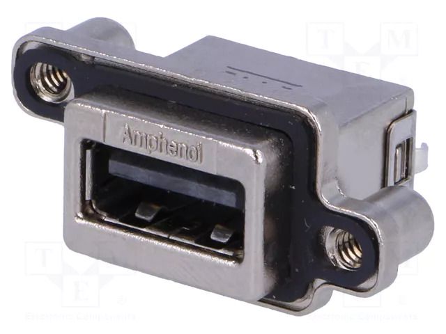 Connector: USB A; socket; MUSB; for panel mounting,screw; THT AMPHENOL COMMUNICATIONS SOLUTIONS MUSBR-A511-40