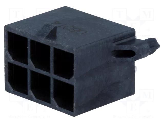 Connector: wire-board; socket; male; PIN: 6; Mega-Fit; straight MOLEX MX-172065-0006