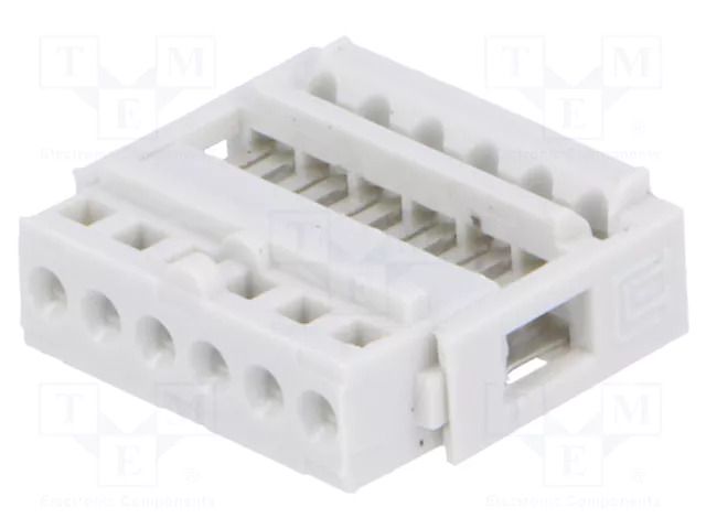 Connector: IDC; plug; female; PIN: 6; IDC; THT; 2.54mm; 1x6; 2.54mm TOMIC N1606