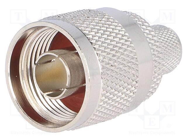 Connector: N; plug; male; straight; soldering,crimped; gold-plated YIZN Jiangsu Tengyu Electronics co. NC-006