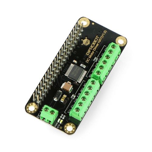 DC Motor Driver HAT V1.0 - 2-channels motor driver 12V/1,2A - HAT for Raspberry Pi - DFRobot DFR0592 DFR-15298 6959420915507