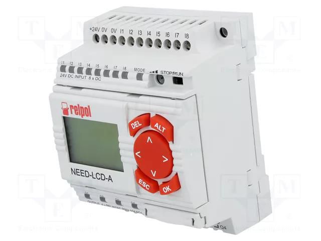 Programmable relay; 250VAC/10A; IN: 8; Analog in: 2; OUT: 4; NEED RELPOL NEED24DC22084RD