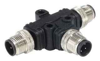 SENSOR SPLITTER, 4P M12 PLUG-2XM12 PLUG PXPPVC12TSMM04AFIIFI