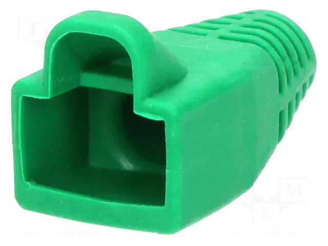 RJ45 plug boot; 6mm; green ENCITECH RJ45SRB-G