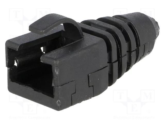 RJ45 plug boot; black ENCITECH RJ45SRB-RET-BK