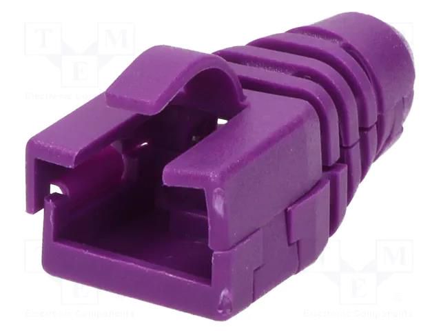 RJ45 plug boot; purple ENCITECH RJ45SRB-RET-P