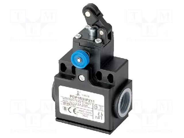 Limit switch; lever R 18mm, plastic roller Ø12,5mm,with reset POKÓJ PDP1R31PZ11