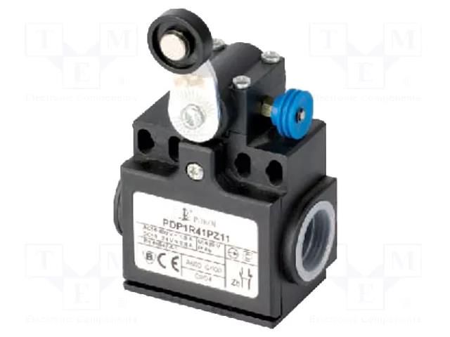 Limit switch; lever R 26,5mm, plastic roller Ø18mm,with reset POKÓJ PDP1R41PZ11