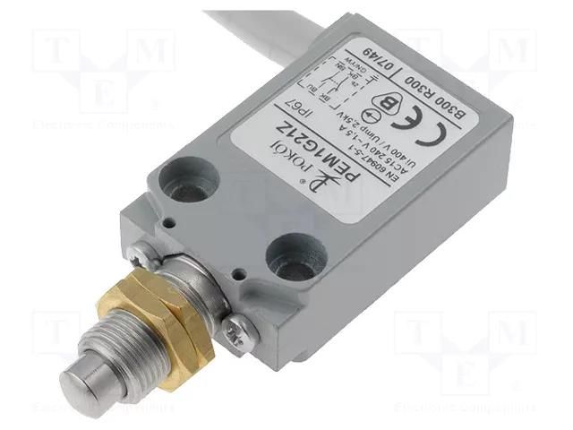 Limit switch; pin plunger Ø8mm and additional fixation; 5A POKÓJ PEM1G21Z