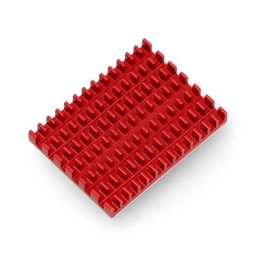Heatsink 40x30x5mm for Raspberry Pi 4 with thermoconductive tape - red ODS-15698 5904422377977