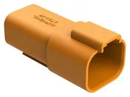 AUTOMOTIVE HOUSING, RCPT, 4POS, 13A, ORG AT04-4P-ORG