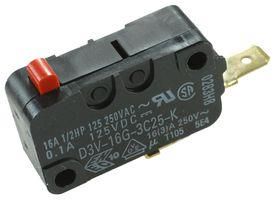 SWITCH, PIN PLUNGER, SPST-NO, 250V, 16A D3V-16G-3C25-K