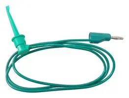 4MM BANANA PLUG-HOOK CLIP, GRN, 900MM MP770815