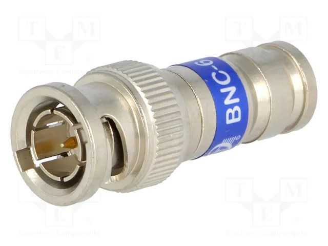 Connector: BNC; plug; male; 75Ω; compression; RG6 PCT PCT-BNC6