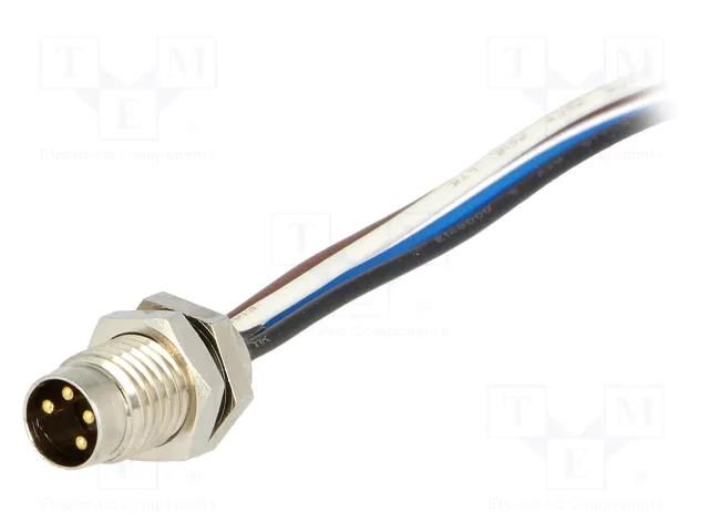 Connector: M8; male; PIN: 4; 4A; 60V; IP67; Nano-Change; with leads MOLEX MX-120090-5078