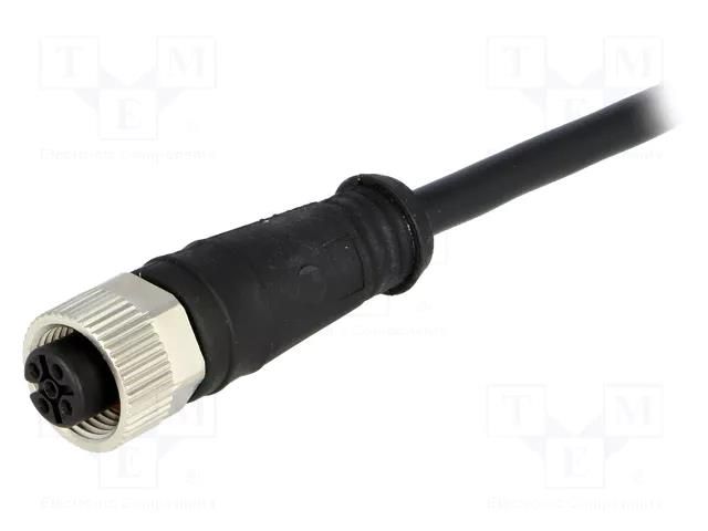 Connector: M12; plug; female; Micro-Change; PIN: 4; straight; 4A MOLEX MX-120065-2253