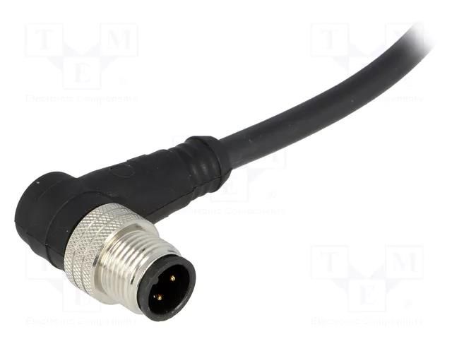Connector: M12; plug; male; Micro-Change; PIN: 4; angled 90°; 4A MOLEX MX-120006-1975