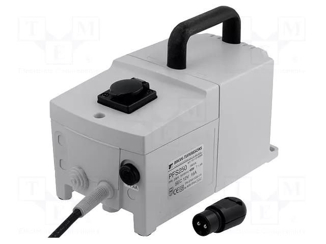 Transformer: protective; 250VA; 230VAC; 12V; IP44; Ins.class: II BREVE TUFVASSONS PFS250/230/12V