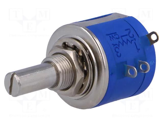 Potentiometer: shaft; multiturn; 2kΩ; 2W; ±5%; 6.35mm; linear SR PASSIVES POT2218M-2K