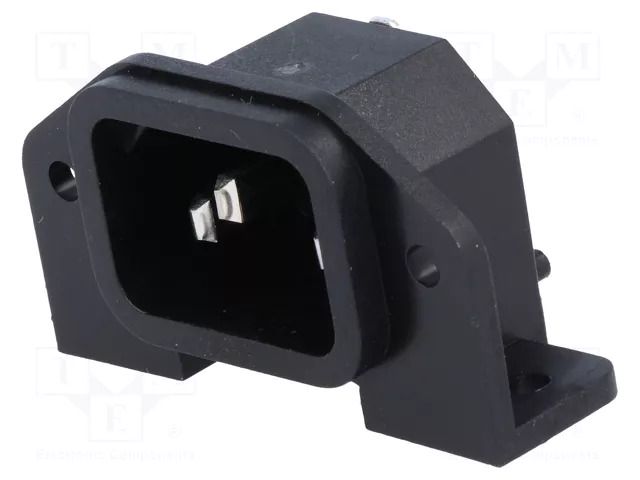 Connector: AC supply; socket; male; 10A; 250VAC; C14 (E); IEC 60320 BULGIN PX0580/PC