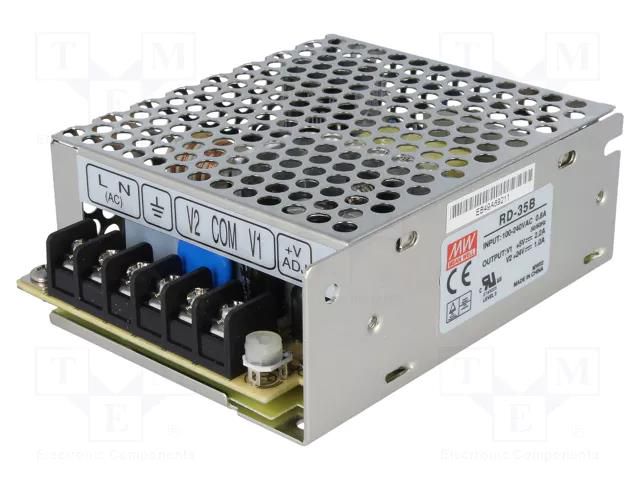 Power supply: switching; for building in,modular; 35W; 5VDC; 82% MEAN WELL RD-35B