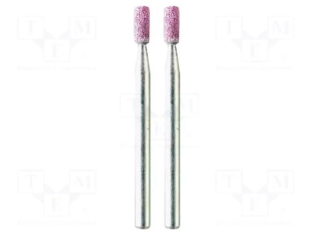 Grindingstone; Ø: 3mm; Ø: 3mm; 2pcs; aluminium oxide; Bit len: 8mm PG MINI PG-M2010