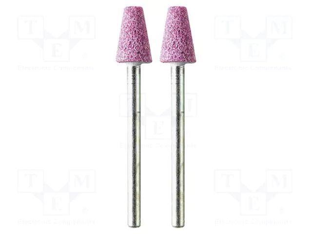 Grindingstone; Ø: 8mm; Ø: 3mm; 2pcs; aluminium oxide; Bit len: 12mm PG MINI PG-M2115